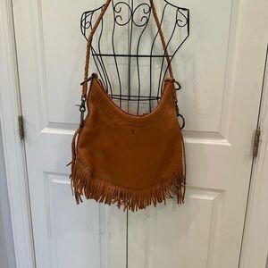 Frye Large Hobo Bag with Fringe Crossbody or Over Shoulder
